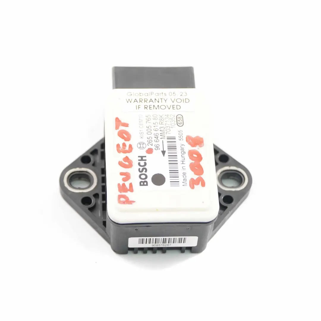 Capteur lacet ESP Taux rotation Unité d'accélération pour Peugeot 3008 à propos du numéro de pièce 9664661580 Peugeot 3008 Capteur lacet ESP Taux rotation Unité d'accélération - SKU 9664661580 - Numéro de pièce 9664661580