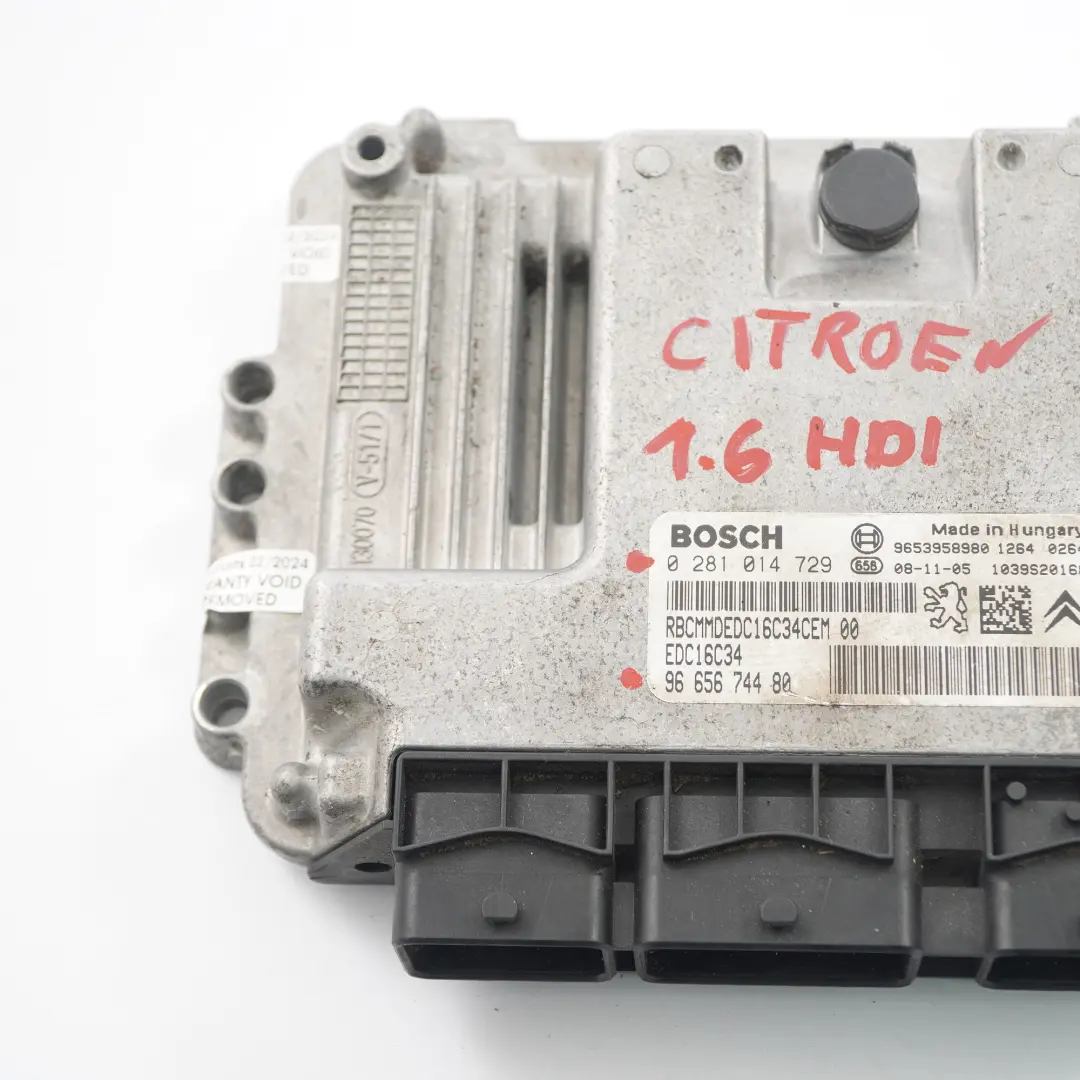  Citroen C4 1.6 HDI Diesel Unità Controllo Motore Modulo ECU EDC - SKU 9665674480 - Numero di parte 9665674480