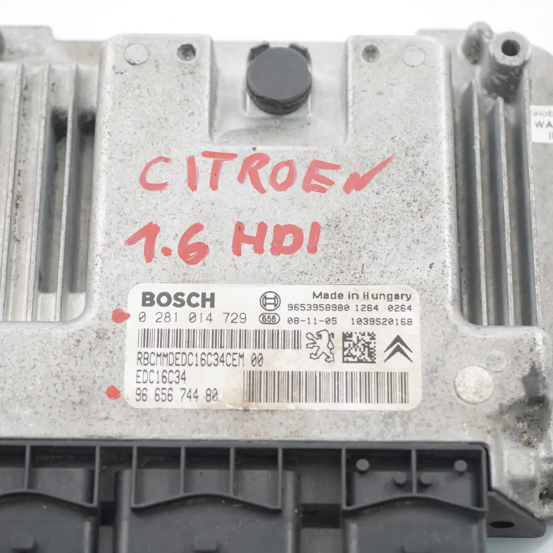  Citroen C4 1.6 HDI Diesel Komputer Sterownik Silnika ECU EDC - SKU 9665674480 - Numer Części 9665674480