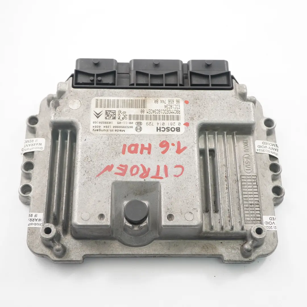  Citroen C4 1.6 HDI Diesel Motor steuergerät ECU Modul EDC - SKU 9665674480 - Teilenummer 9665674480