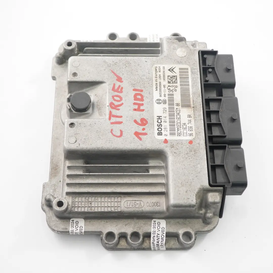 Citroen C4 1.6 HDI Diesel Unità Controllo Motore Modulo ECU EDC - SKU 9665674480 - Numero di parte 9665674480