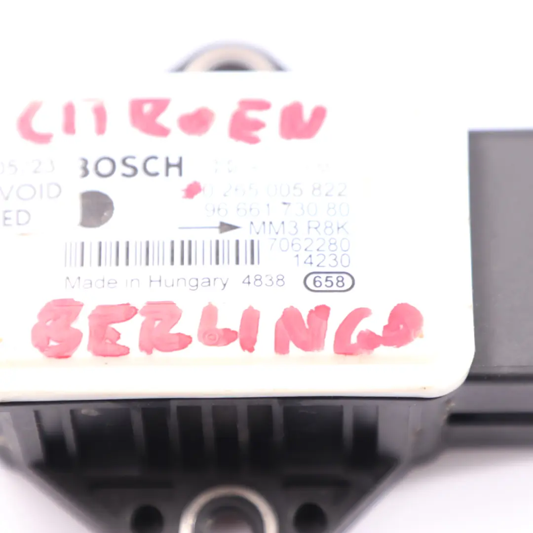 Yaw Sensor Citroen Berlingo Peugeot Partner ESP Rotation Rate Unit to with Part number 9666173080 Yaw Sensor Citroen Berlingo Peugeot Partner ESP Rotation Rate Unit - SKU 9666173080 - Part number 9666173080