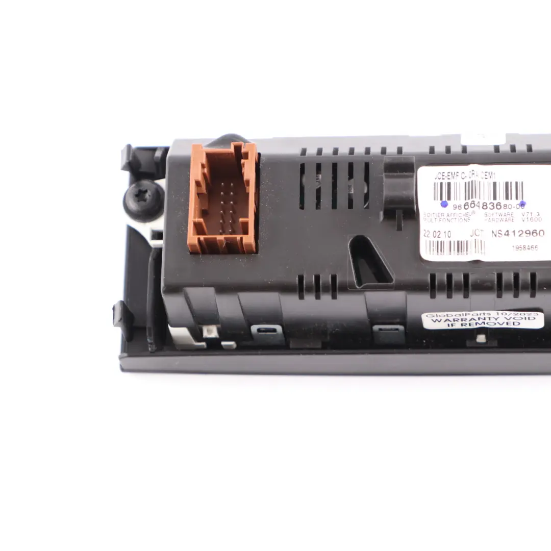 Peugeot 3008 Multifunction Display Screen Unit Module Clock Dashboard - SKU 9666483680 - Part number 9666483680