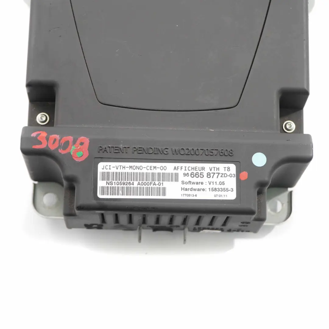 Peugeot 3008 Head-Up Display Hud Project Dash Screen Control Unit - SKU 96665877ZD - Part number 96665877ZD