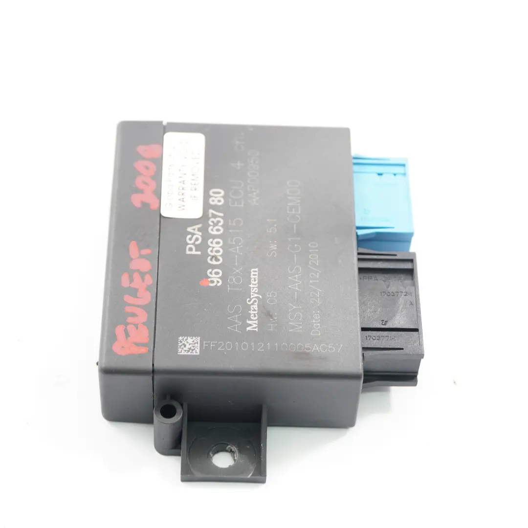 Peugeot 3008 PDC Modul Park Distance Control Einheit ECU - SKU 9666663780 - Teilenummer 9666663780