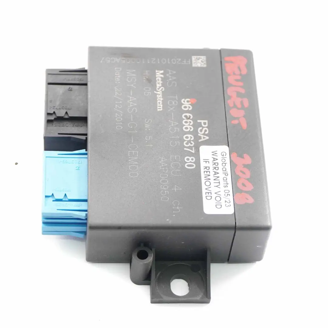 PDC Module Parking Distance Control Unit ECU to Peugeot 3008 with Part number 9666663780 Peugeot 3008 PDC Module Parking Distance Control Unit ECU - SKU 9666663780 - Part number 9666663780