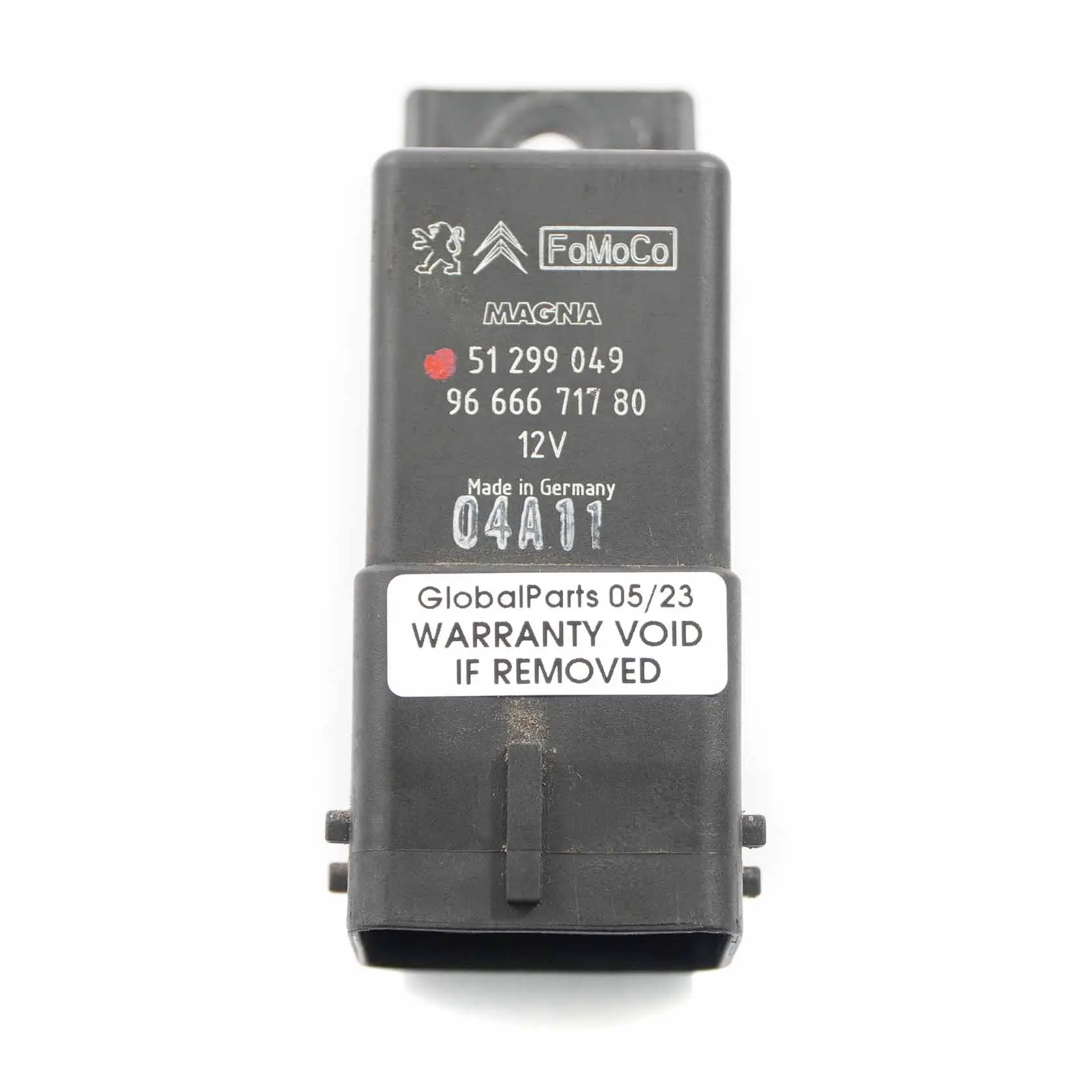 Peugeot Citroen Ford Volvo Modulo Relay Candeletta 8 Pin Unità Nero 9666671780