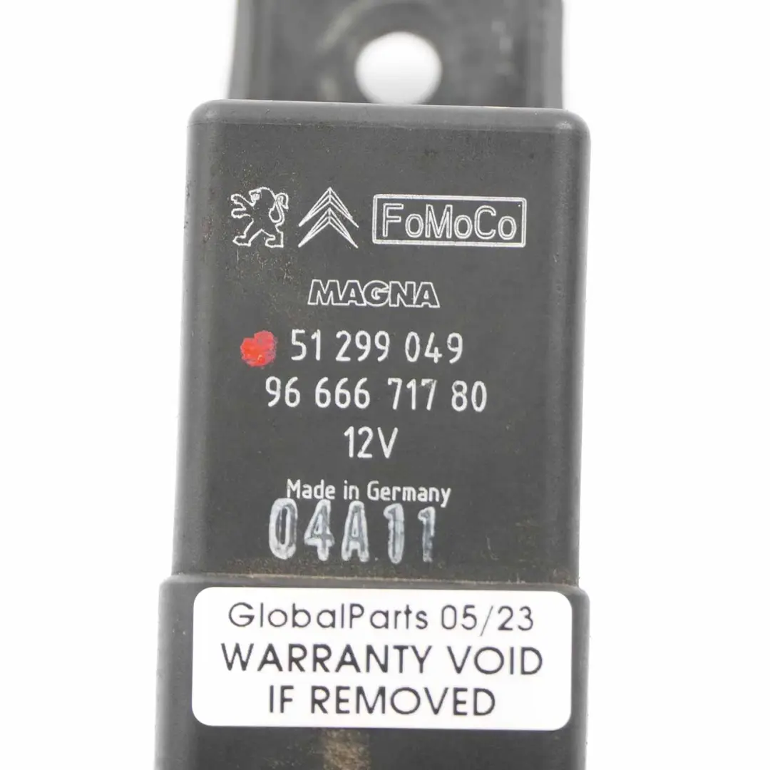Peugeot Citroen Ford Volvo Modulo Relay Candeletta 8 Pin Unità Nero - SKU 9666671780 - Numero di parte 9666671780