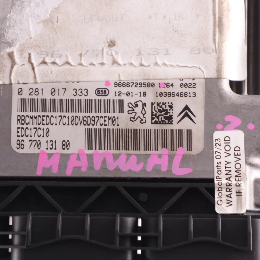 9HP 1.6 Diesel DV6DTED Module ECU de contrôle du moteur pour Peugeot 308 à propos du numéro de pièce 9666729580 Peugeot 308 9HP 1.6 Diesel DV6DTED Module ECU de contrôle du moteur - SKU 9666729580 - Numéro de pièce 9666729580