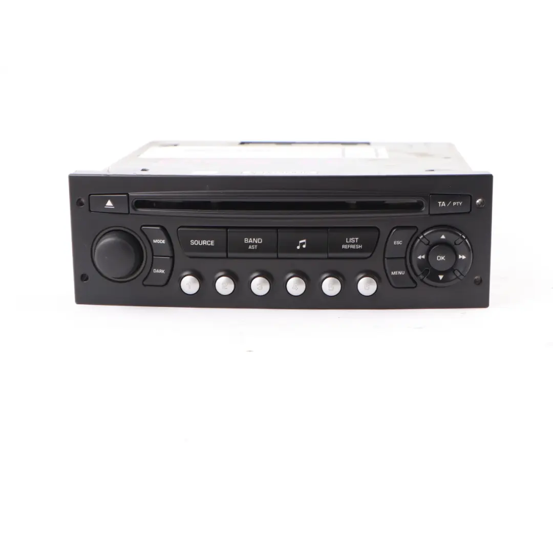 Citroen C4 CD Player Radio Audio Head Unit to with Part number 9666967777 Citroen C4 CD Player Radio Audio Head Unit - SKU 9666967777 - Part number 9666967777