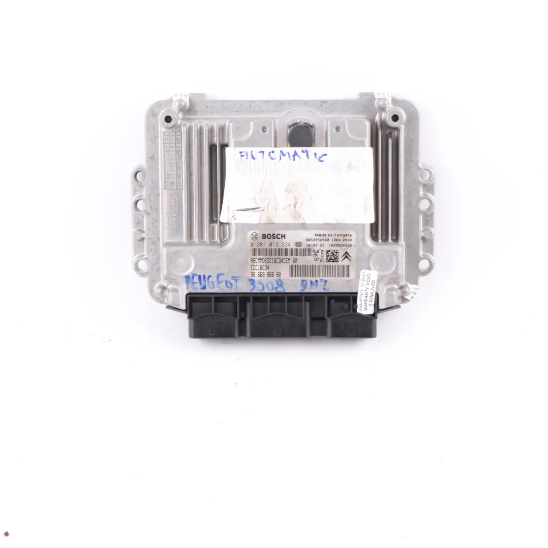 9HZ 9H01 Engine Control Unit Module ECU Manual to Peugeot 3008 1.6 HDI with Part number 9666986680 Peugeot 3008 1.6 HDI 9HZ 9H01 Engine Control Unit Module ECU Manual - SKU 9666986680 - Part number 9666986680