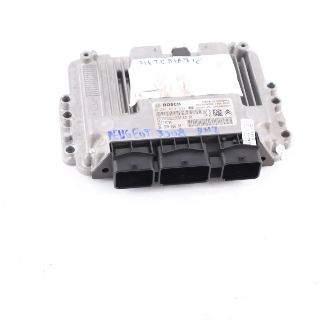 Peugeot 3008 1.6 HDI 9HZ 9H01 Engine Control Unit Module ECU Manual - SKU 9666986680 - Part number 9666986680