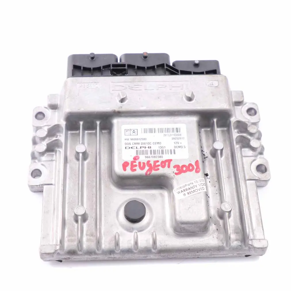 DW10C Diesel Unità di controllo motore ECU per Peugeot 5008 2.0 HDI con numero di parte 9667082380 Peugeot 5008 2.0 HDI DW10C Diesel Unità di controllo motore ECU - SKU 9667082380 - Numero di parte 9667082380