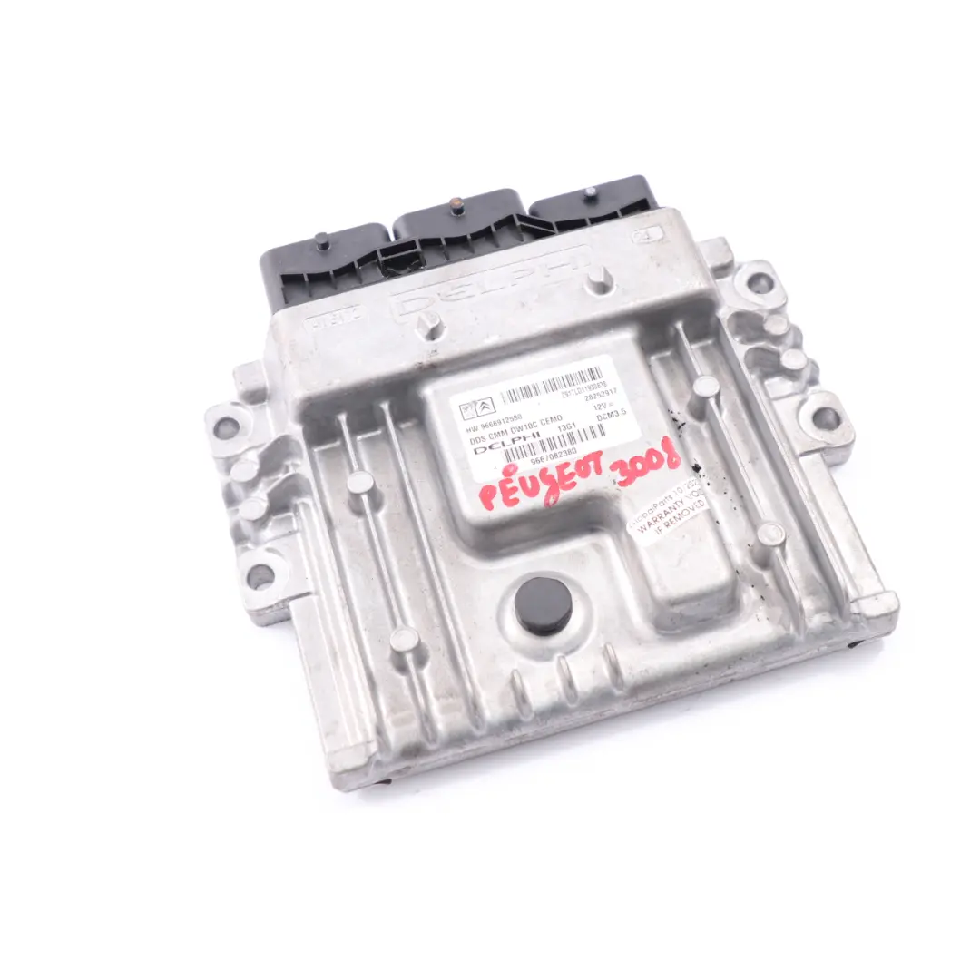 Peugeot 5008 2.0 HDI DW10C Unité de contrôle moteur diesel ECU - SKU 9667082380 - Numéro de pièce 9667082380