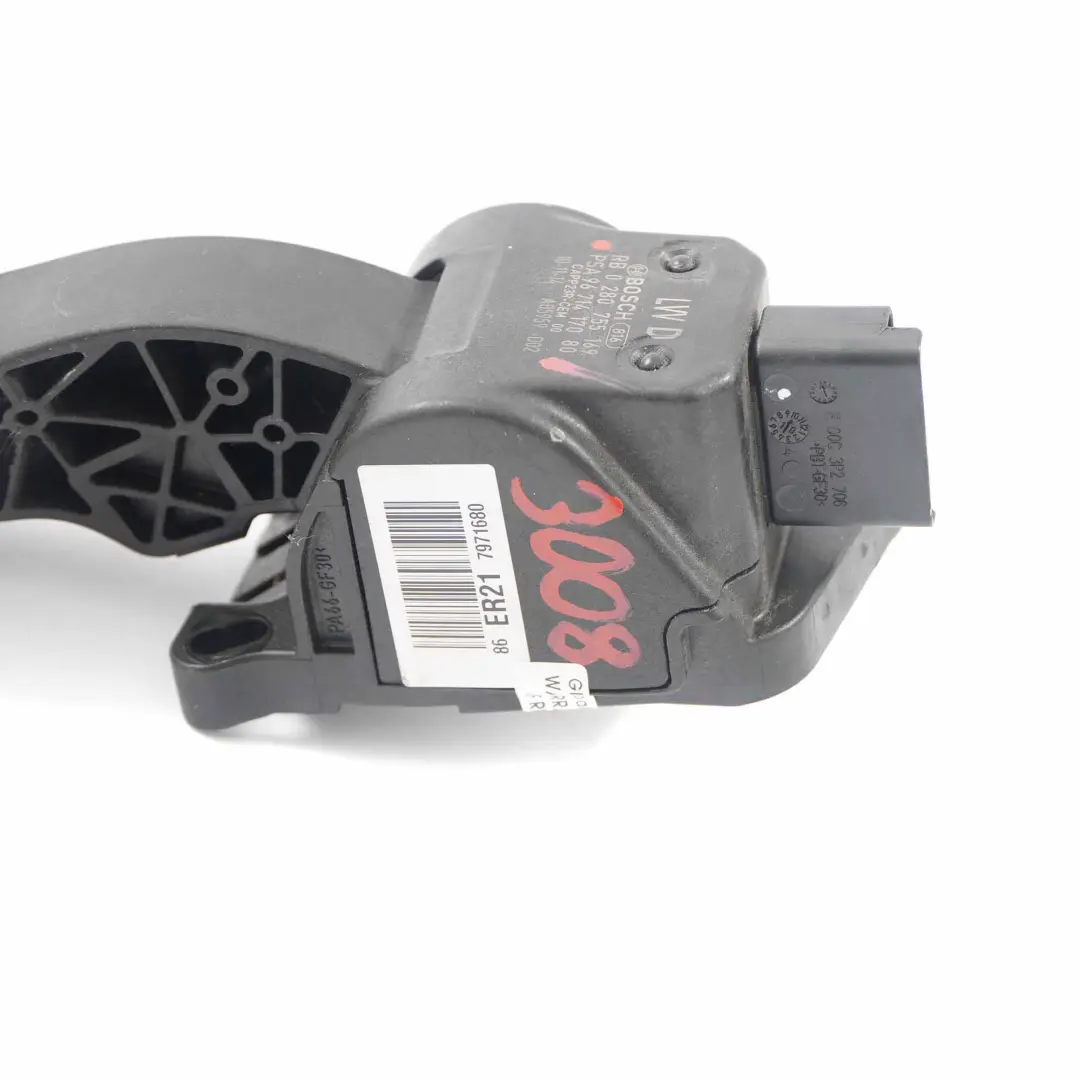 Peugeot 3008 Pedal del acelerador Acelerador Gas Unidad de montaje - SKU 9671417080 - Número de pieza 9671417080