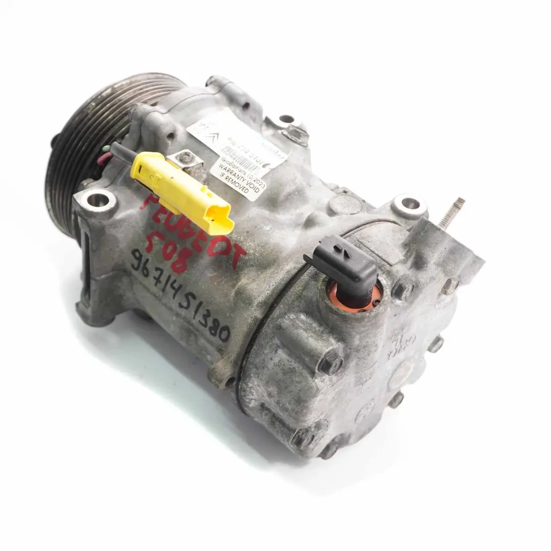 Conditioning Compressor Air Con A/C Pump to Peugeot 508 5008 2.0 HDI Air with Part number 9671451380 Peugeot 508 5008 2.0 HDI Air Conditioning Compressor Air Con A/C Pump - SKU 9671451380 - Part number 9671451380