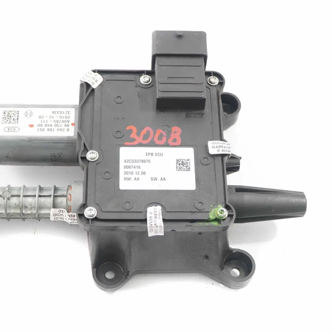 Handbrake Actuator Electric Parking Brake Control Unit to Peugeot 3008 with Part number 9673094880 Peugeot 3008 Handbrake Actuator Electric Parking Brake Control Unit - SKU 9673094880 - Part number 9673094880