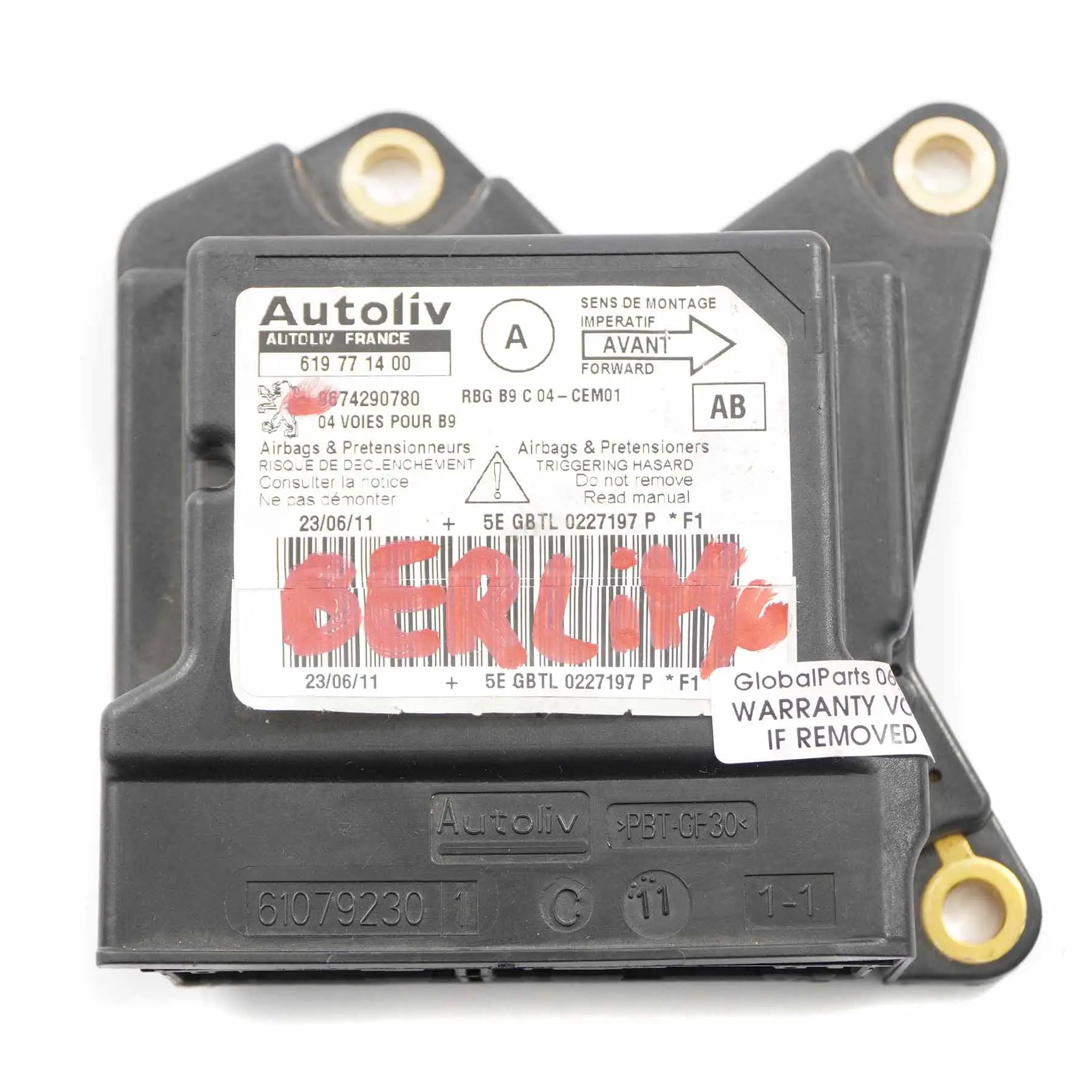 Modulo airbag Citroen Berlingo Sensore unità controllo 9674290780