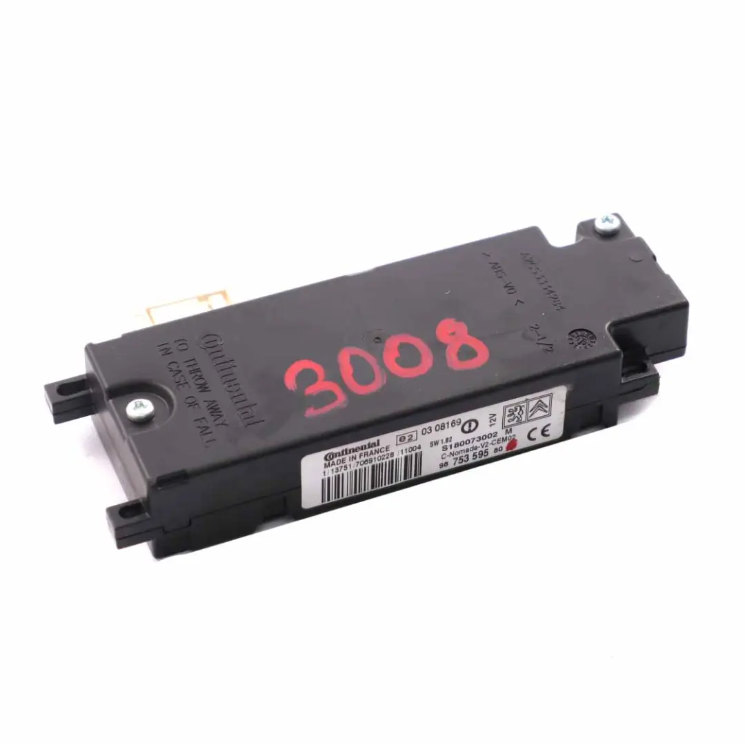 Peugeot 3008 Bluetooth Module Unité de contrôle multimédia ECU - SKU 9675359580 - Numéro de pièce 9675359580