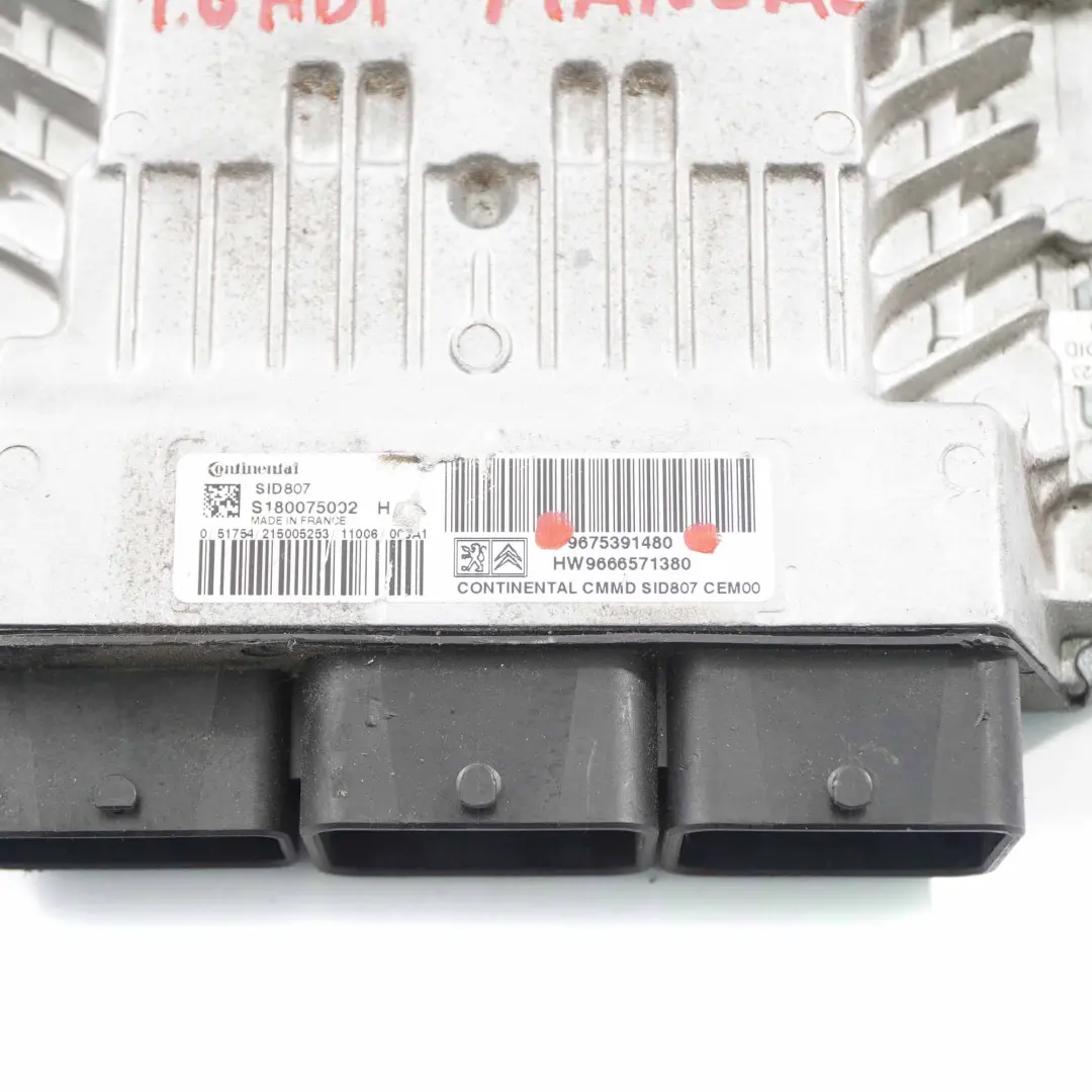 T84 DV6-C Engine Control Unit Module ECU Manual Peugeot 3008 1.6 HDI - SKU 9675391480 - Part number 9675391480