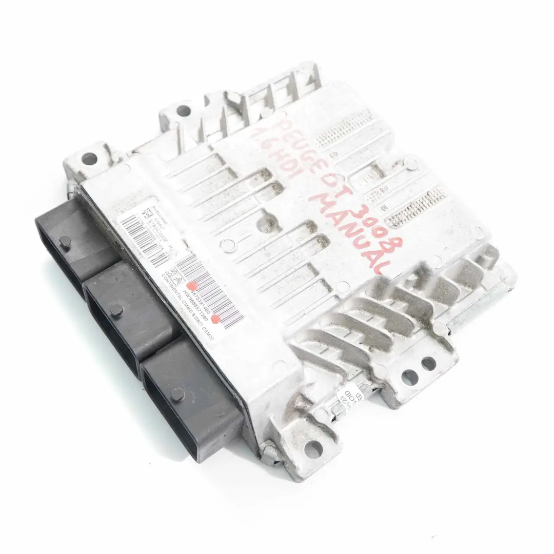 Peugeot 3008 1.6 HDI T84 DV6-C Módulo Unidad Control Motor ECU Manual - SKU 9675391480 - Número de pieza 9675391480