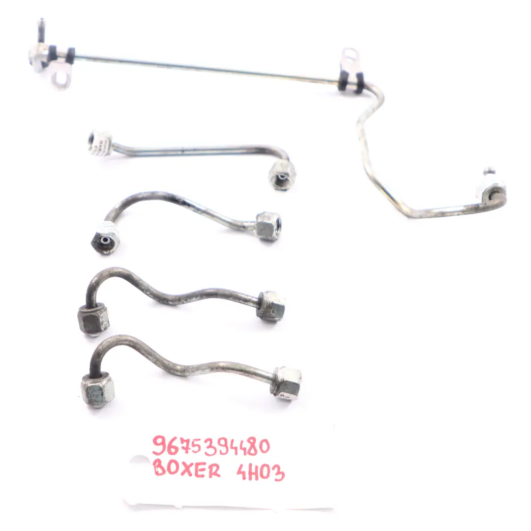 Pressure Pipe Injector Set to Peugeot Boxer 2.2 HDI Diesel Fuel Injection Line with Part number 9675394480 Peugeot Boxer 2.2 HDI Diesel Fuel Injection Line Pressure Pipe Injector Set - SKU 9675394480 - Part number 9675394480