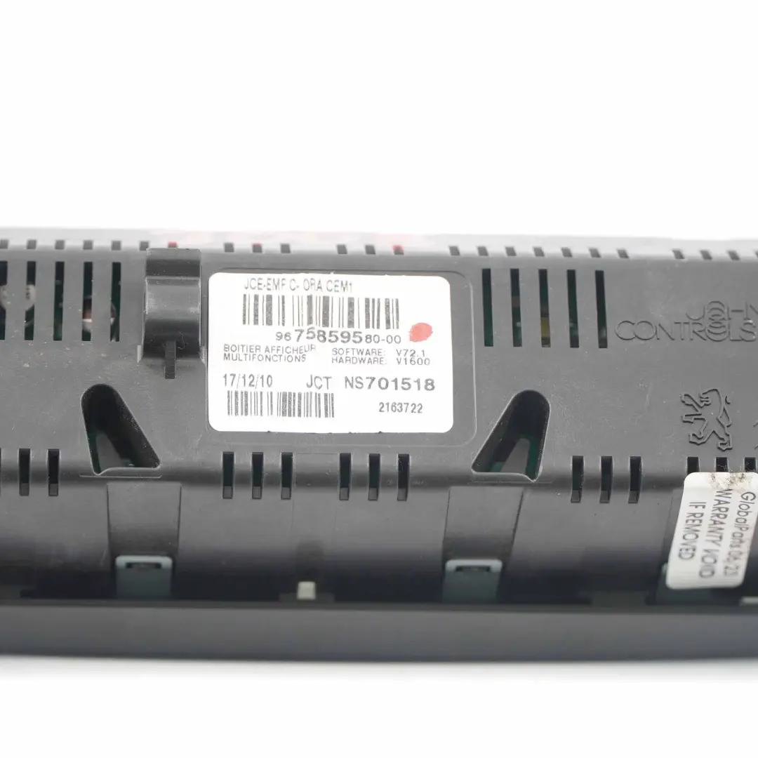 Peugeot 3008 Schermo del cruscotto Unità monitor multifunzione - SKU 9675859580 - Numero di parte 9675859580