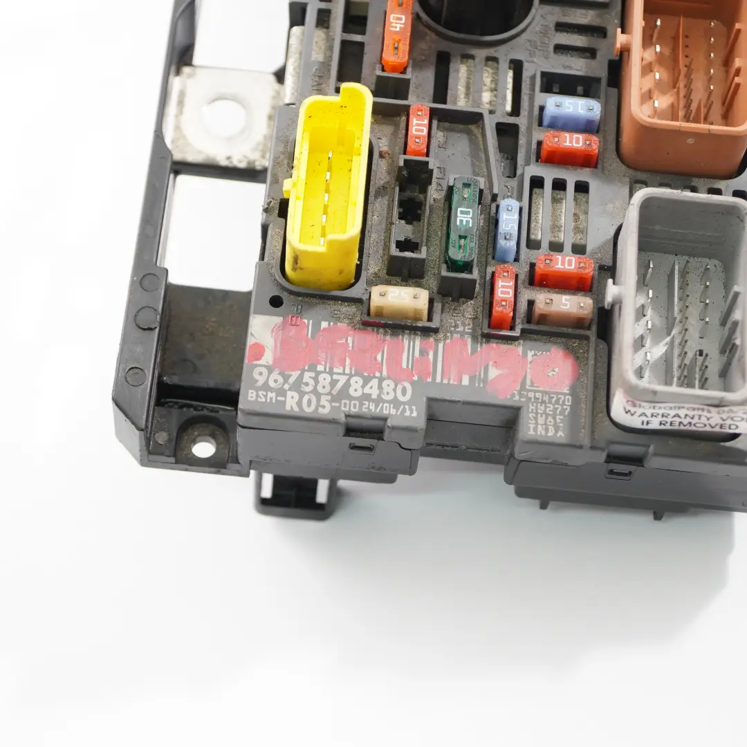 Fuse Box Citroen Berlingo Peugeot Partner BSM Control Unit Module  - SKU 9675878480 - Part number 9675878480