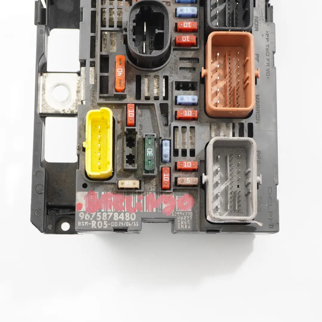 Sicherungskasten Citroen Berlingo Peugeot Partner BSM einheit Modul für mit Teilenummer 9675878480 Sicherungskasten Citroen Berlingo Peugeot Partner BSM einheit Modul - SKU 9675878480 - Teilenummer 9675878480