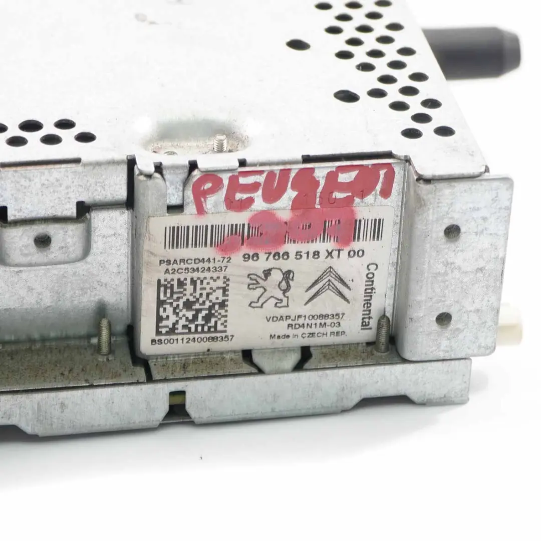 Peugeot 307 CD Player Radio Stereo Head Unit - SKU 96766518XT00 - Part number 96766518XT00