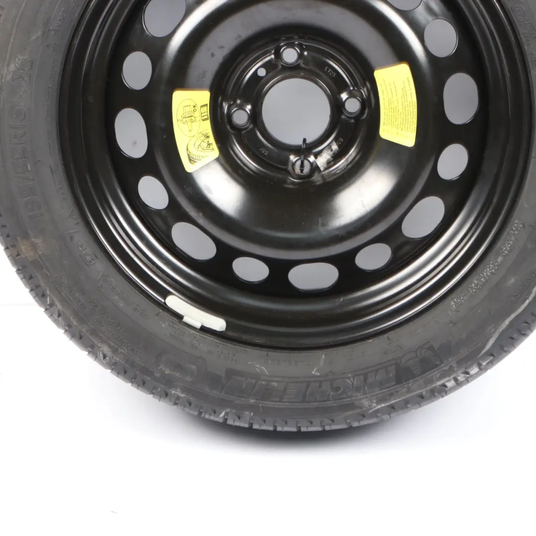 Spare Wheel Peugeot 208 MWFR 55X Compact Wheel Steel R16 Tyre 195/55 to with Part number 9677088480 Spare Wheel Peugeot 208 MWFR 55X Compact Wheel Steel R16 Tyre 195/55 - SKU 9677088480 - Part number 9677088480