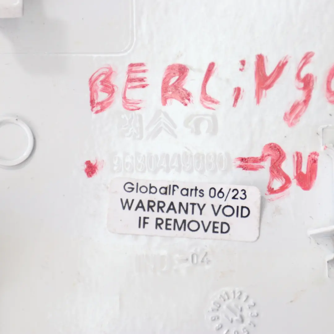  Citroen Berlingo Klapka Wlewu Paliwa Biała - SKU 9680449680-BW - Numer Części 9680449680