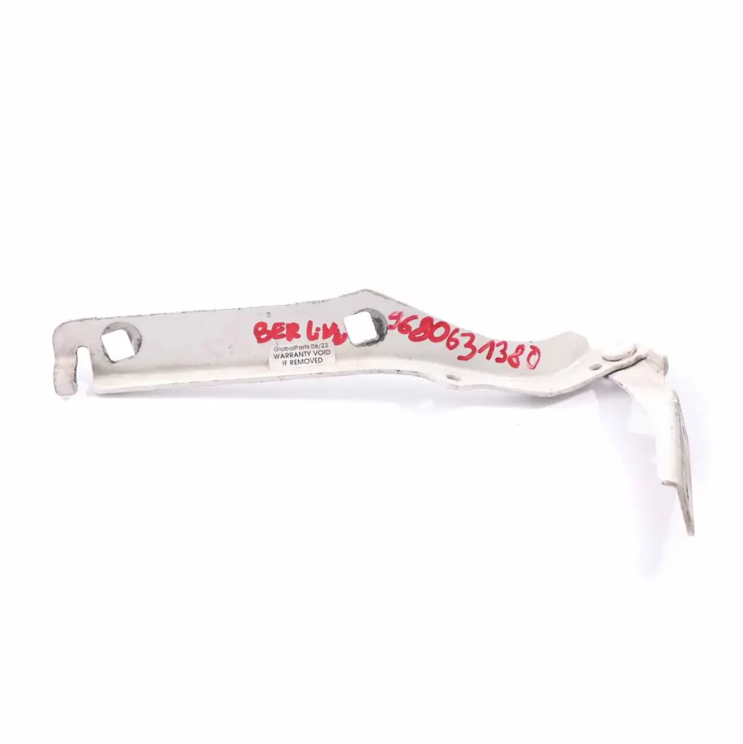  Charnière de capot Citroen Berlingo Peugeot Partner Capot Droit Blanc - SKU 9680631380 - Numéro de pièce 9680631380