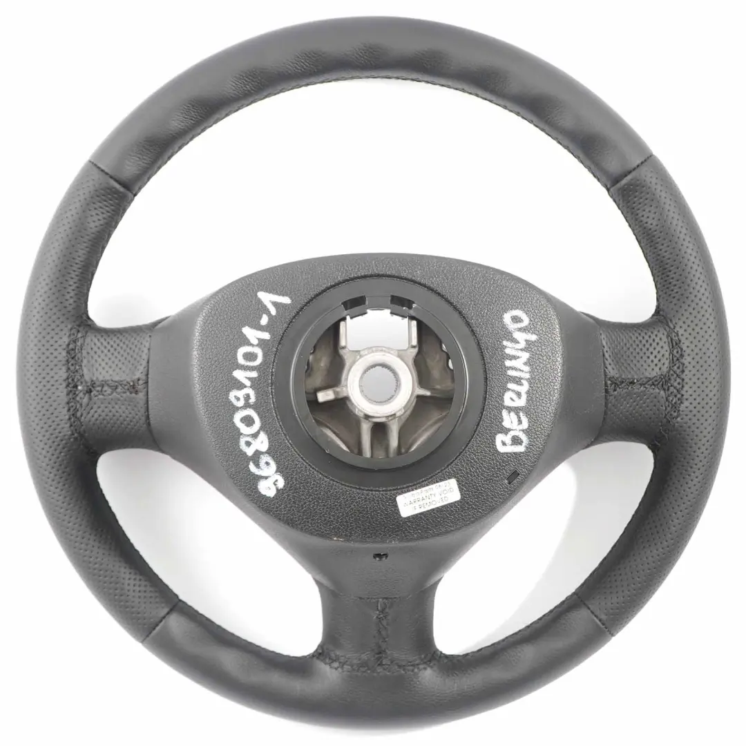  Steering Wheel NEW Black Leather Citroen Berlingo Peugeot Partner B9 - SKU 96809101-1 - Part number 96809101
