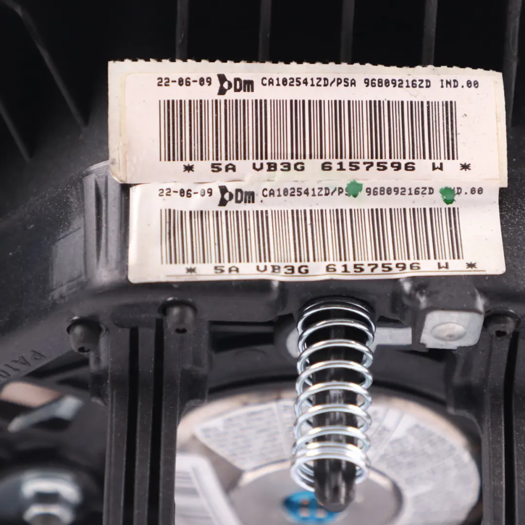 Citroen Berlingo Dispatch Steering Wheel Air Module Driver Side Black to with Part number 96809216ZD Citroen Berlingo Dispatch Steering Wheel Air Module Driver Side Black - SKU 96809216ZD - Part number 96809216ZD