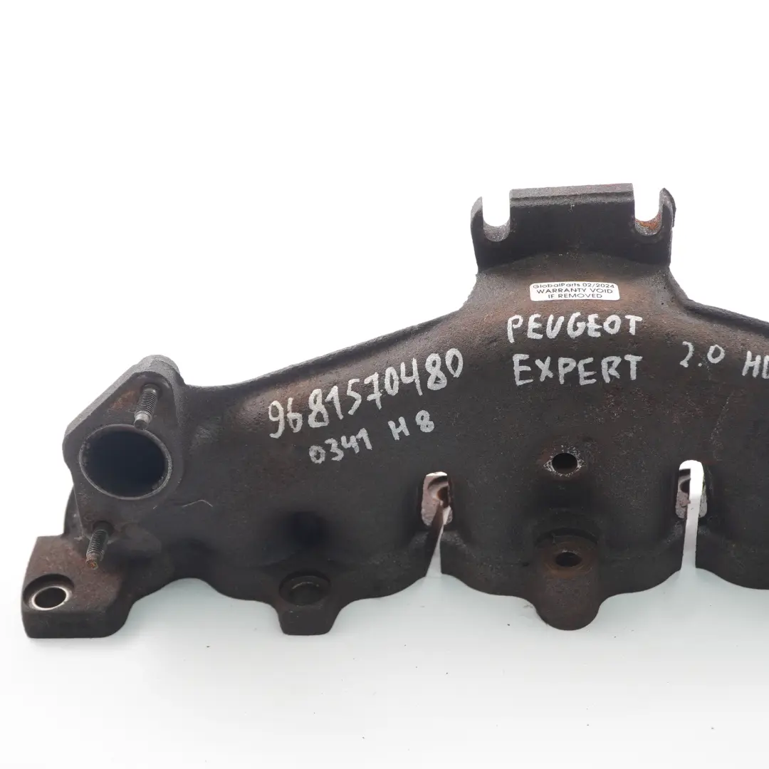  Collettore di scarico Peugeot Expert Citroen Jumpy 2.0 Motore Diesel - SKU 9681570480 - Numero di parte 9681570480