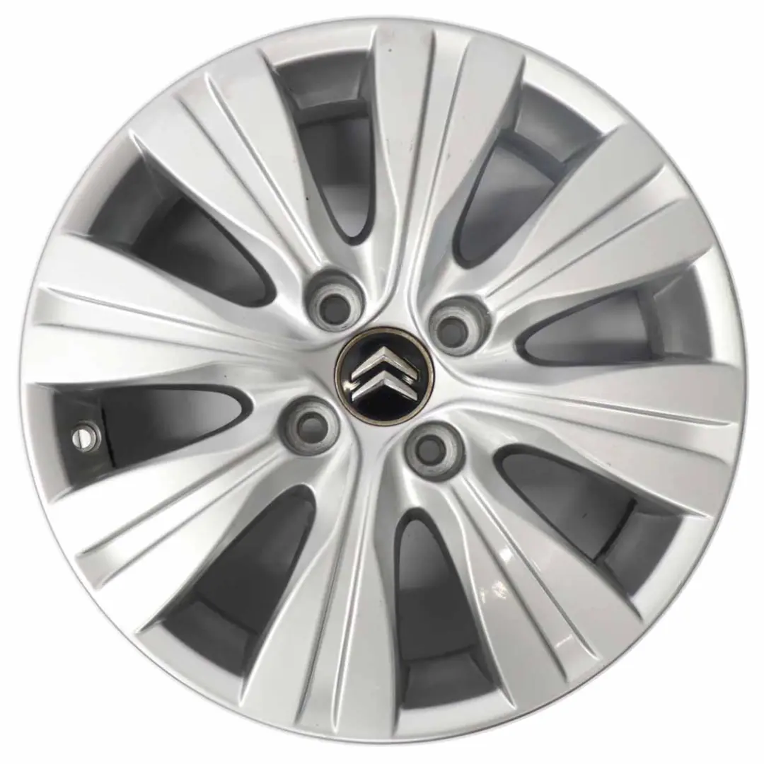 Citroen C3 Picasso Silver Alloy Wheel Rim 16" ET:23 6J to with Part number 9681810880 Citroen C3 Picasso Silver Alloy Wheel Rim 16" ET:23 6J - SKU 9681810880-3 - Part number 9681810880
