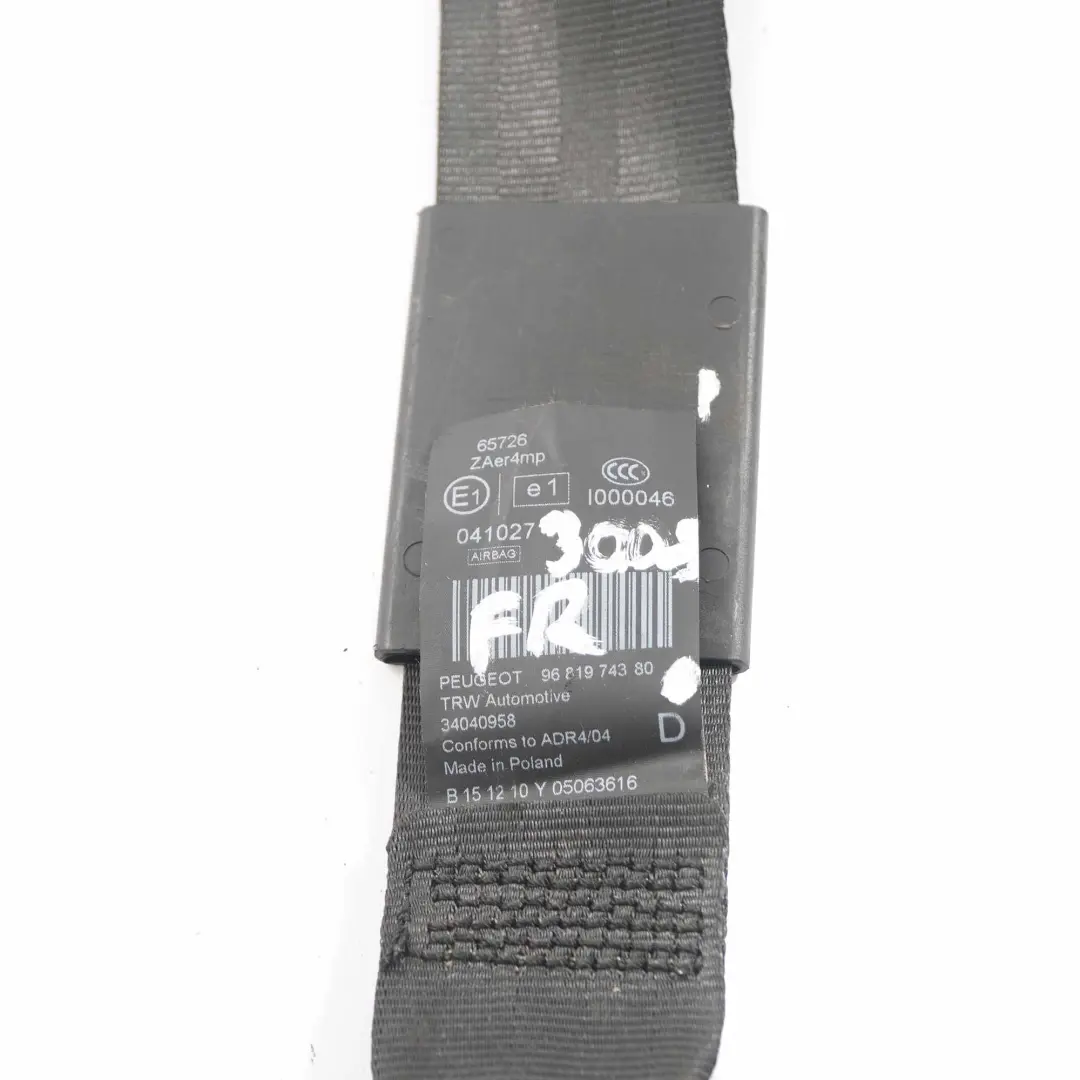 Peugeot 3008 Seatbelt Front Right O/S Safety Seat Belt Tensioner - SKU 9681974380 - Part number 9681974380