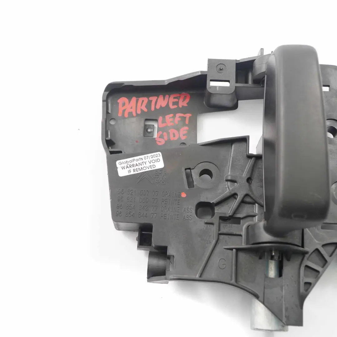 Mk2 Porte coulissante gauche Poignée intérieure pour Berlingo Partner à propos du numéro de pièce 9682100777 Berlingo Partner Mk2 Porte coulissante gauche Poignée intérieure - SKU 9682100777 - Numéro de pièce 9682100777