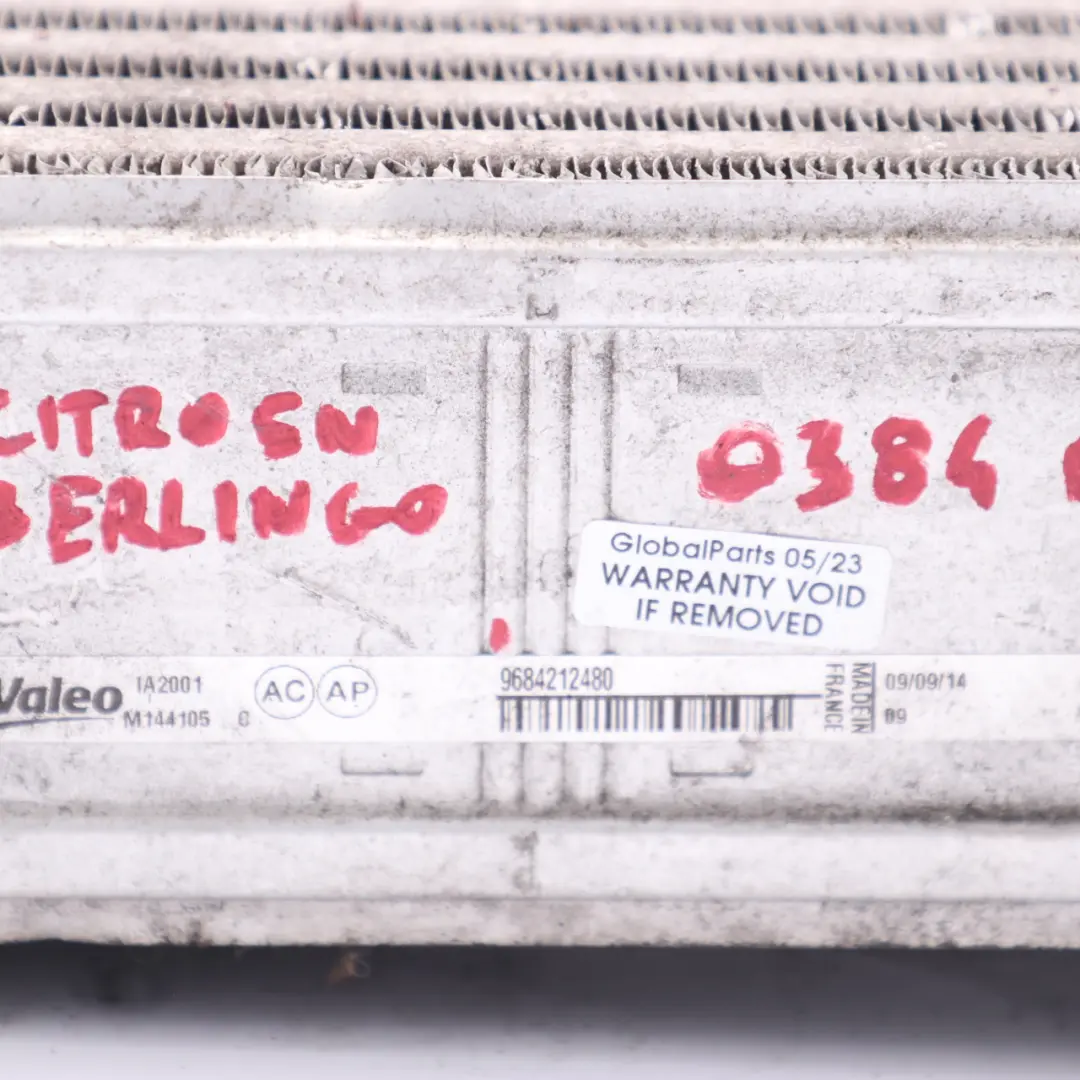 Citroen Berlingo Peugeot Partner Diesel Charge Air Cooler Intercooler - SKU 9684212480 - Part number 9684212480