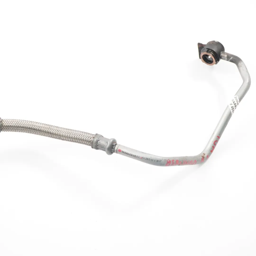 Citroen Berlingo 1.6 HDI Engine Turbo Charger Oil Feed Line Pipe to with Part number 9684655080C Citroen Berlingo 1.6 HDI Engine Turbo Charger Oil Feed Line Pipe - SKU 9684655080C - Part number 9684655080C