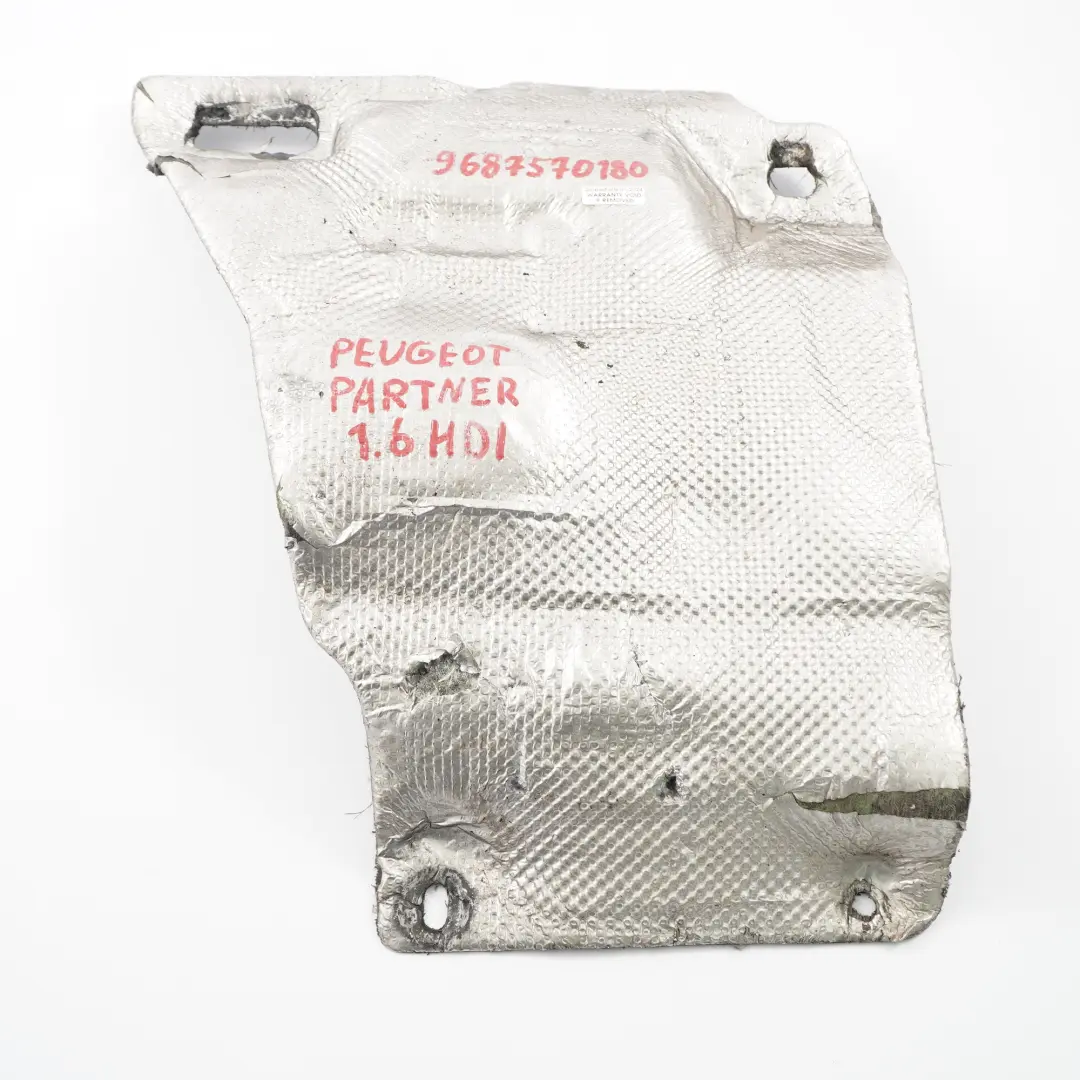 Heat Shield Plate Cover to Peugeot Partner 1.6 HDI Diesel Engine with Part number 9687570180 Peugeot Partner 1.6 HDI Diesel Engine Heat Shield Plate Cover - SKU 9687570180 - Part number 9687570180