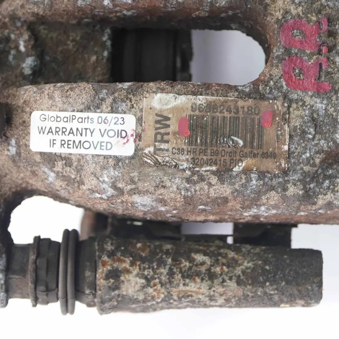 Bremssattel hinten rechts Radbremse Einheit für Peugeot Partner mit Teilenummer 9688243180 Peugeot Partner Bremssattel hinten rechts Radbremse Einheit - SKU 9688243180 - Teilenummer 9688243180