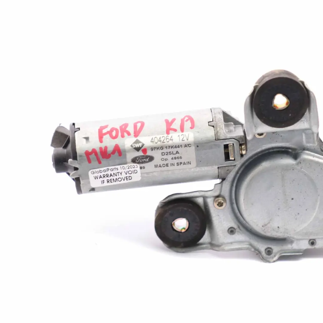 Ford Ka MK1 Rear Wiper Motor Window Trunk Lid Tailgate Actuator - SKU 97KG17K441AC - Part number 97KG17K441AC