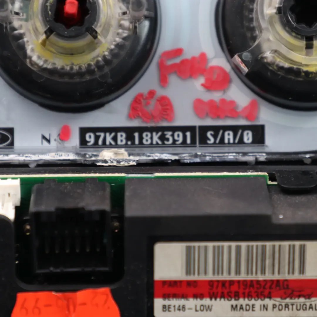 MK1 Riscaldatore Pannello clima A/C Unità condizionamento 97KB18K391 per Ford Ka con numero di parte 97KP19A522AG Ford Ka MK1 Riscaldatore Pannello clima A/C Unità condizionamento 97KB18K391 - SKU 97KP19A522AG - Numero di parte 97KP19A522AG