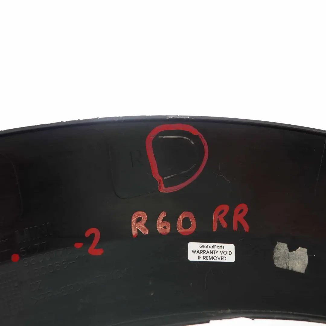 Mini Countryman R60 Wheel Arch Rear Right O/S Cover Trim Panel - SKU 9800770-2 - Part number 9800770