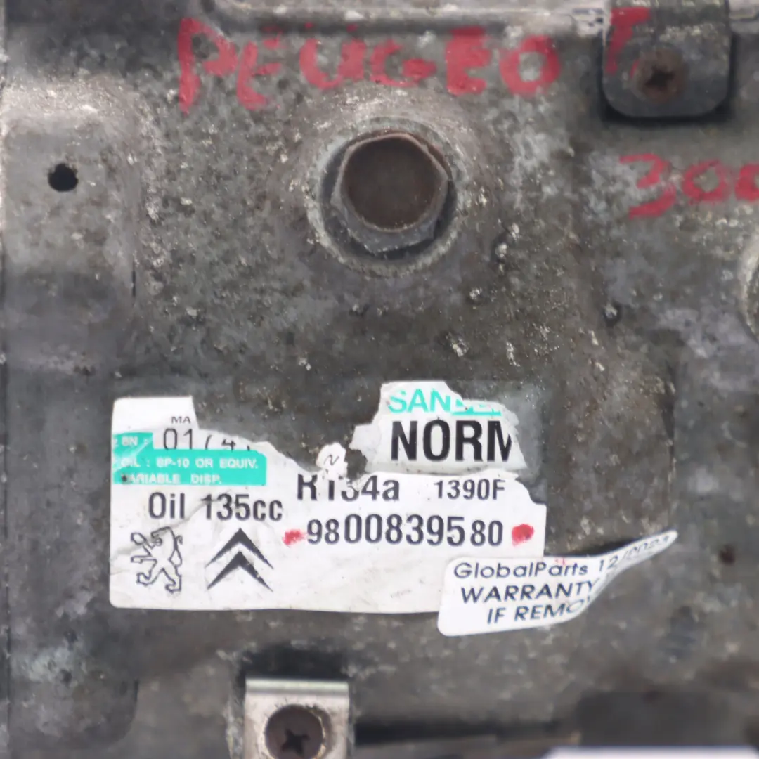 Aire Acondicionado Compresor Air Con A/C para Peugeot 3008 1.6 2.0 HDI con número de pieza 9800839580 Peugeot 3008 1.6 2.0 HDI Aire Acondicionado Compresor Air Con A/C - SKU 9800839580 - Número de pieza 9800839580