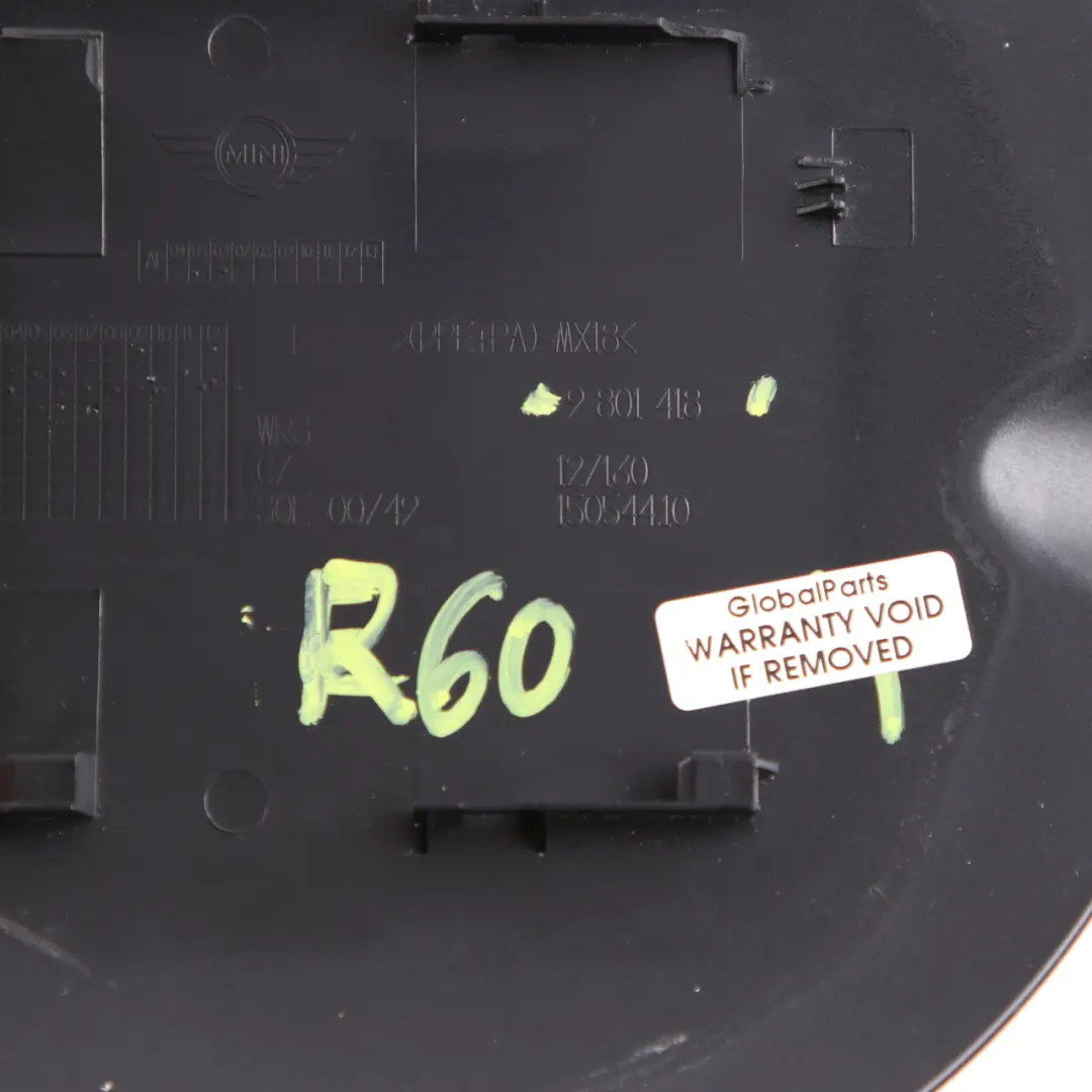 Filler Fill In Flap Cover Absolute Black Metallic B11 to Mini Countryman R60 Fuel with Part number 9801418 Mini Countryman R60 Fuel Filler Fill In Flap Cover Absolute Black Metallic B11 - SKU 9801418-ABS - Part number 9801418