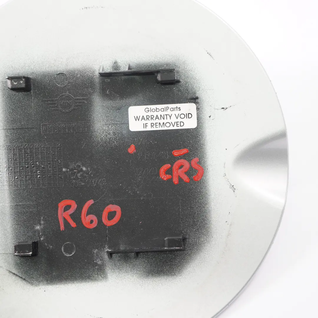 Filler Fill In Flap Cover Crystal Silver B12 to Mini Countryman R60 Fuel with Part number 9801418 Mini Countryman R60 Fuel Filler Fill In Flap Cover Crystal Silver B12 - SKU 9801418-CRS - Part number 9801418