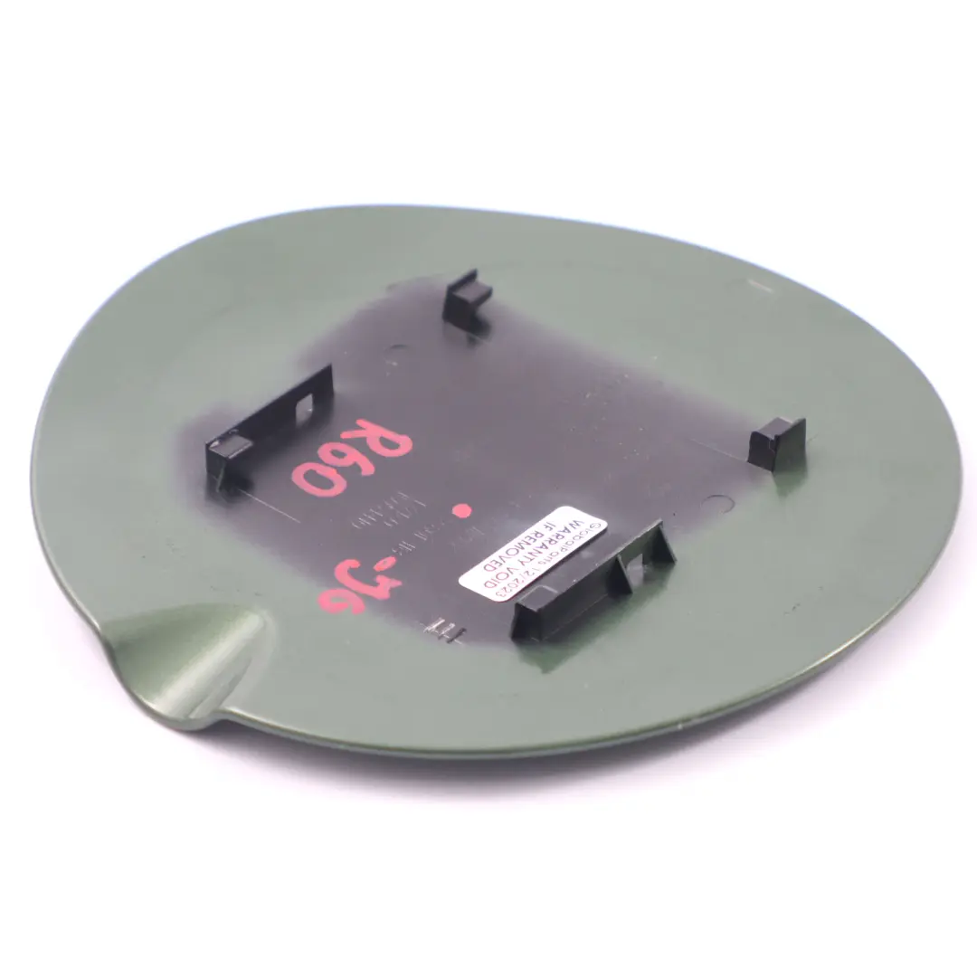 Combustible Llenado Flap Tapón Tapa Jungle Verde C15 para Mini R60 con número de pieza 9801418 Mini R60 Combustible Llenado Flap Tapón Tapa Jungle Verde C15 - SKU 9801418-JG - Número de pieza 9801418